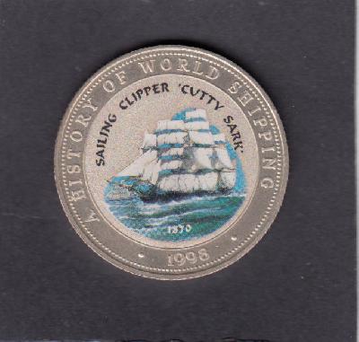 Beschrijving: 250 Shillings SHIP CUTTY SARK Coloured